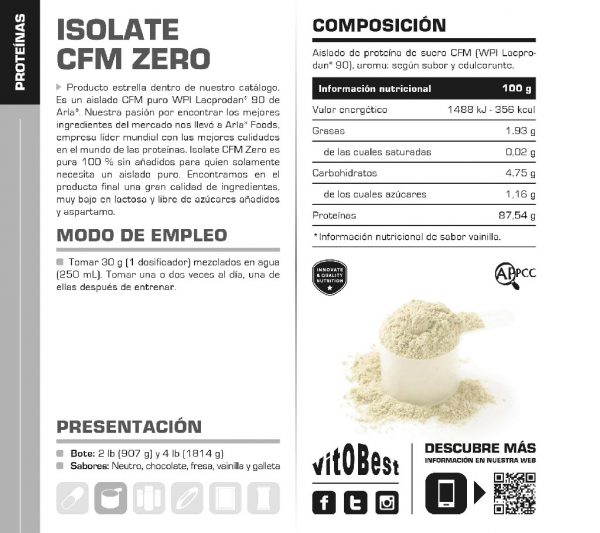 ISOLATE CFM ZERO CHOCOLATE 2K - Imagen 2