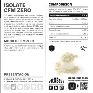 ISOLATE CFM ZERO CHOCOLATE BLANCO GALLETA 2K