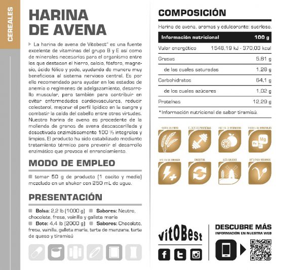 VITOBEST HARINA TARTA DE MANZANA 2K - Imagen 2