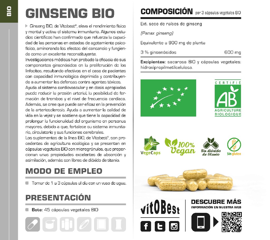 GINSENG BIO 200MG - Imagen 2