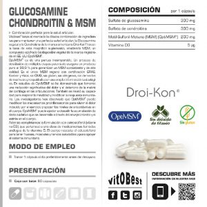 GLUCOSAMINE CHONDROITIN MSN 60CP