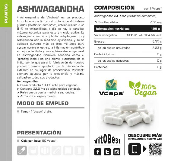 ASHWAGANDHA 60CP - Imagen 2