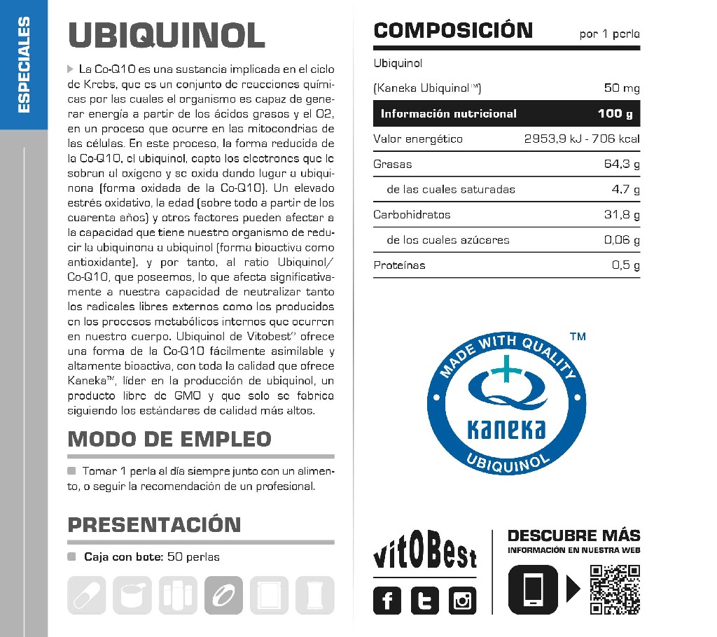 UBIQUINOL ACTIVO Q10 50PE - Imagen 2